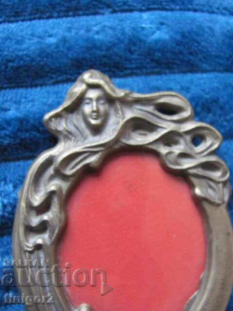 Art Deco bronze photo frame, 10x7cm. - 7