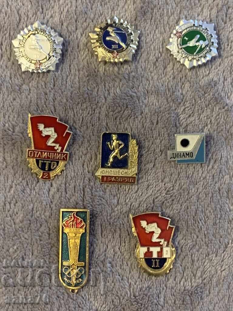 Lot of old USSR badges-Theme SPORTS-2