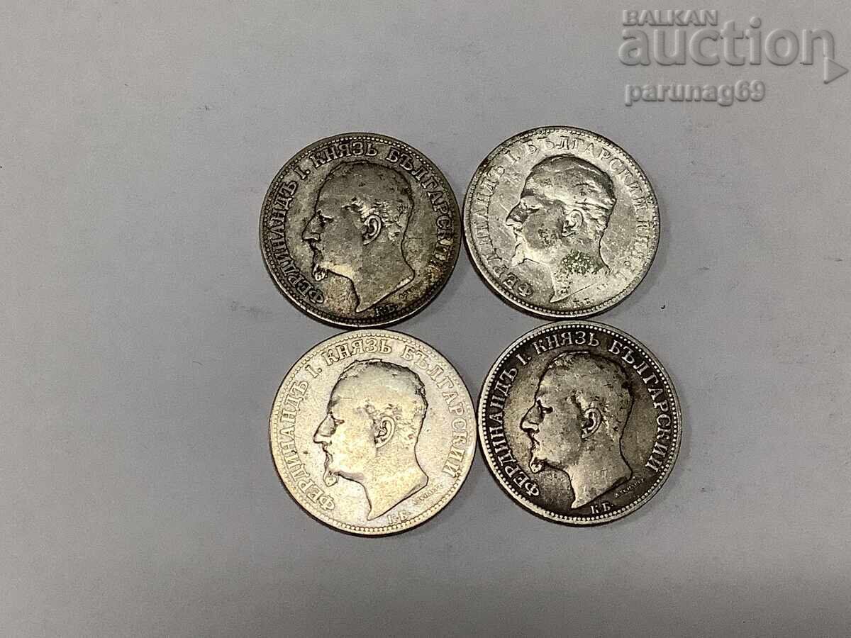 Bulgaria 2 leva 1891 and 1894 lot of 4 pieces with price 150.00 BGN | € 76.69 Bulgaria 2 leva 1891 and 1894 lot of 4 pieces with price 150.00 BGN | € 76.69