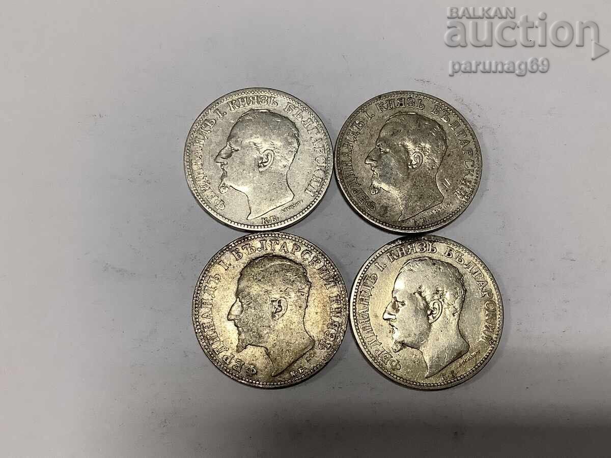 Bulgaria 2 leva 1891 and 1894 lot of 4 pieces with price 150.00 BGN | € 76.69 Bulgaria 2 leva 1891 and 1894 lot of 4 pieces with price 150.00 BGN | € 76.69