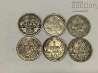 Bulgaria 1 lev 1882 year lot 6 pieces