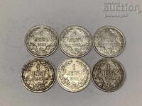 Bulgaria 1 lev 1882 year lot 6 pieces