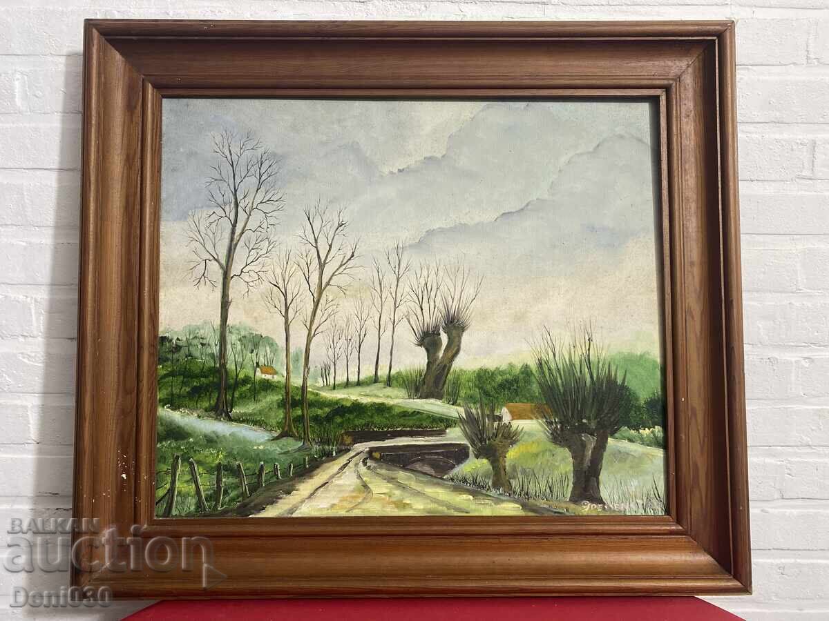 A beautiful original oil painting on canvas from 1986,