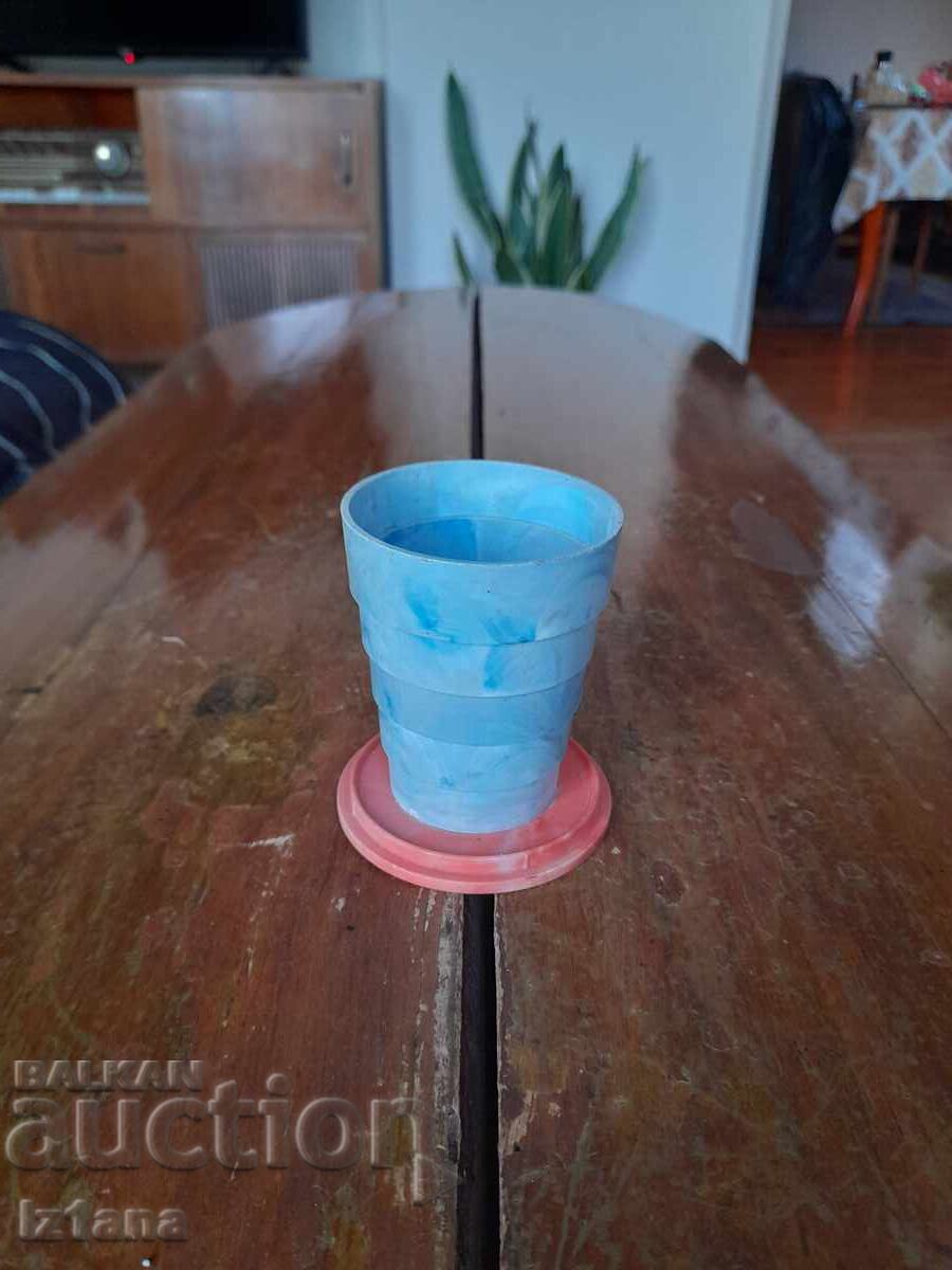 Old folding cup with price 11.00 BGN | € 5.62 Old folding cup with price 11.00 BGN | € 5.62