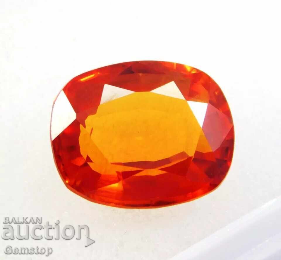 BZC! 7.70k natural fire opal cushion cert.VGTL from 1st!