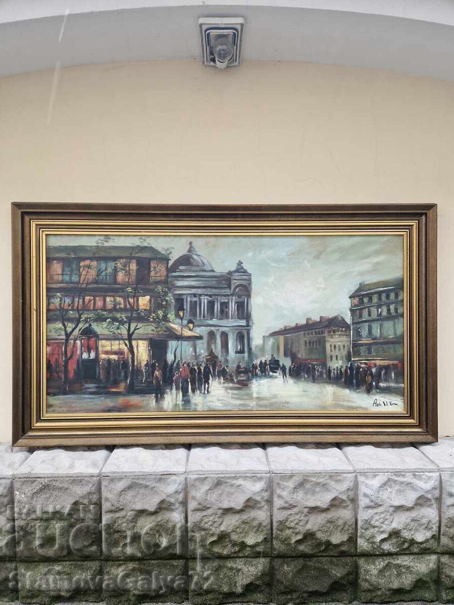 Lovely large antique oil on canvas painting with price 497.00 BGN | € 254.11 Lovely large antique oil on canvas painting with price 497.00 BGN | € 254.11