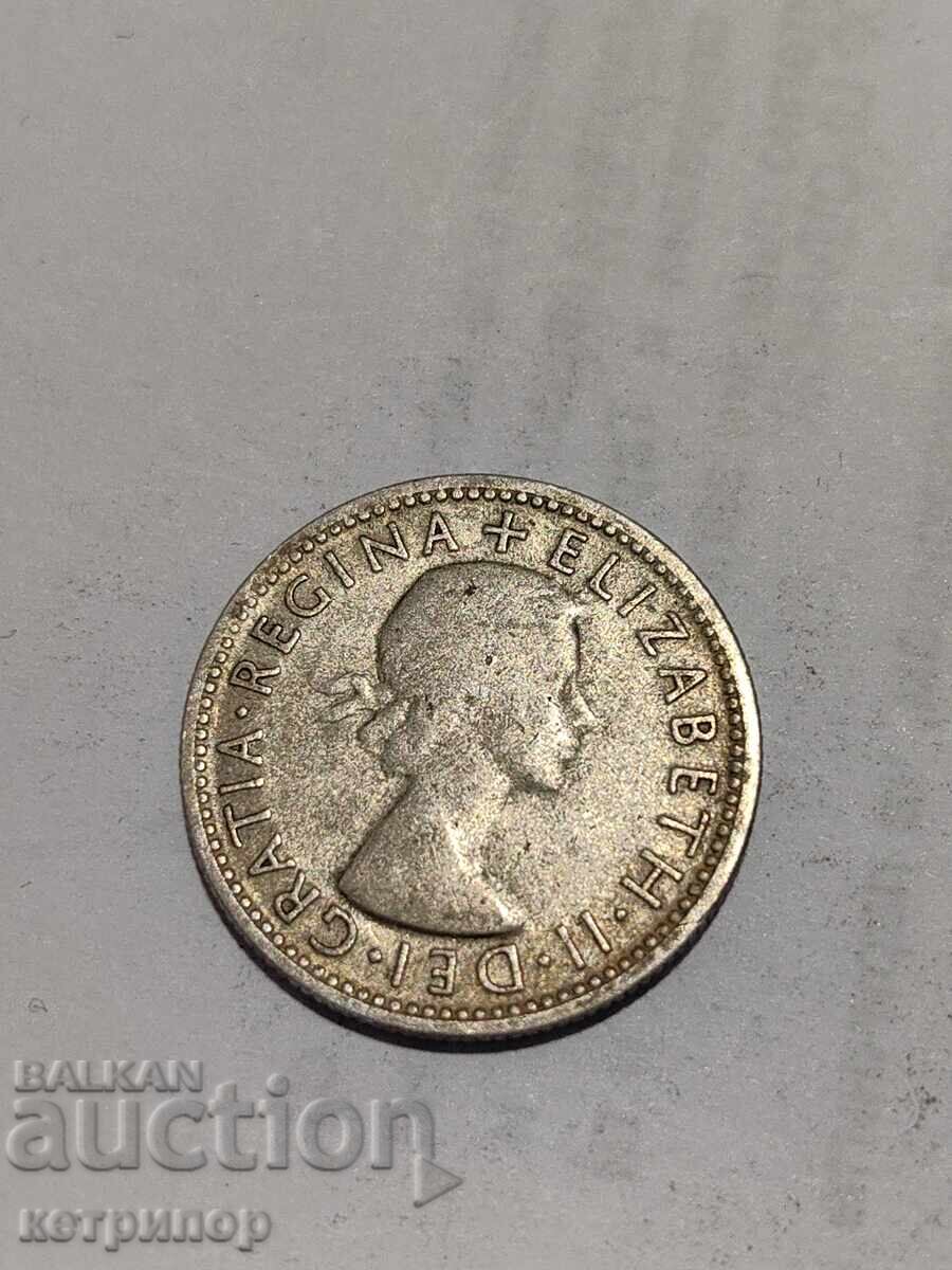 1 shilling Australia 1954 Silver with price 21.00 BGN | € 10.74 1 shilling Australia 1954 Silver with price 21.00 BGN | € 10.74