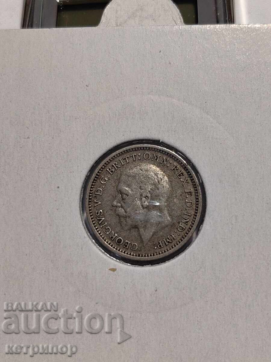 3 пенса 1936 г Великобритания сребърна с цена € 5.00 | 9.78 лв.
