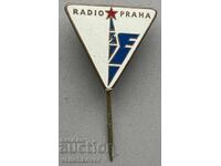 39529 Czechoslovakia sign Radio Prague enamel 70s