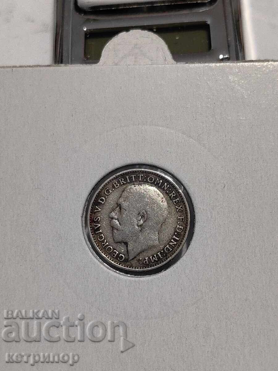 3 pence 1915 Marea Britanie argint cu preț € 7.00 | 13.69 BGN