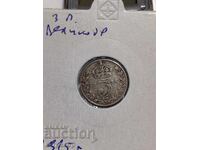 3 pence 1915 Marea Britanie argint