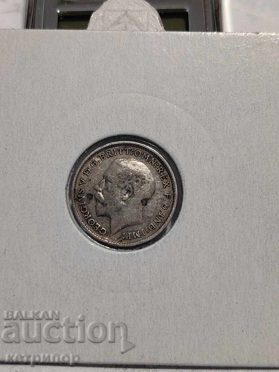 3 pence 1913 Great Britain silver with price 13.00 BGN | € 6.65 3 pence 1913 Great Britain silver with price 13.00 BGN | € 6.65