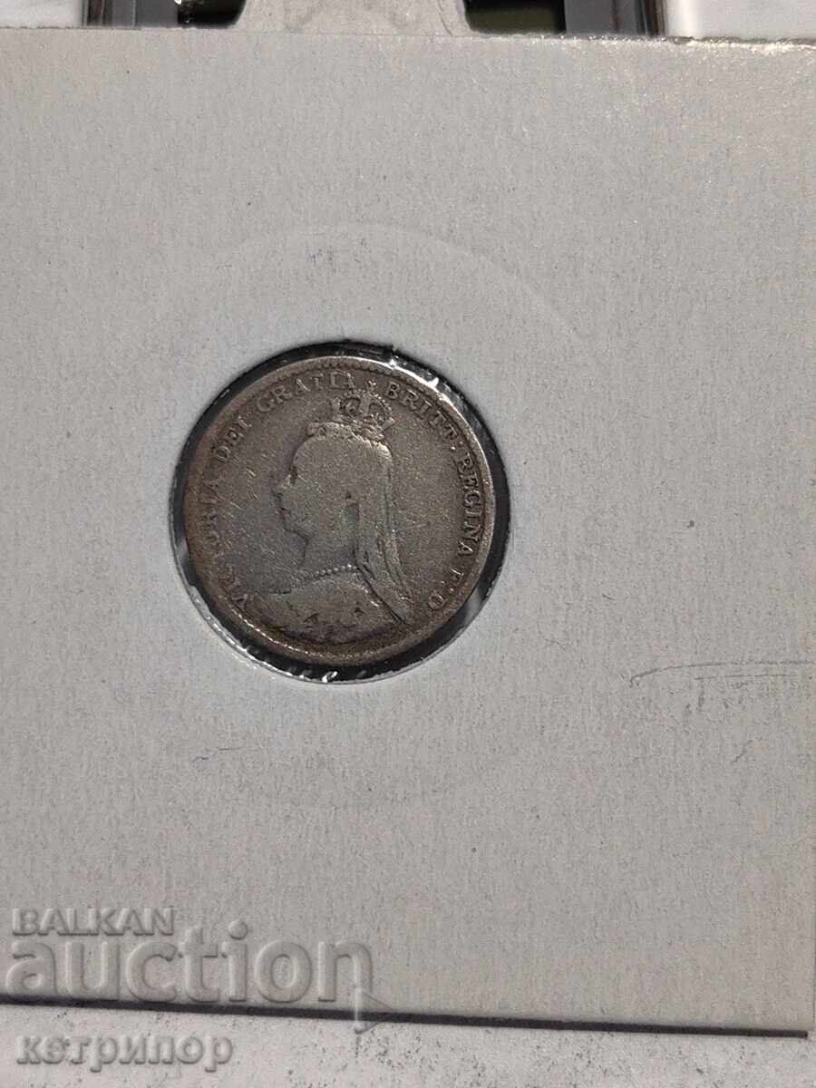3 pence 1888 Great Britain silver with price 19.00 BGN | € 9.71 3 pence 1888 Great Britain silver with price 19.00 BGN | € 9.71