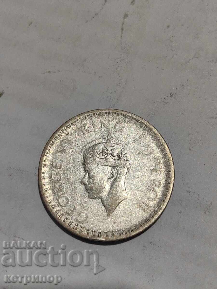 India jumătate de rupie argint 1944 cu preț € 12.00 | 23.47 BGN India jumătate de rupie argint 1944 cu preț € 12.00 | 23.47 BGN