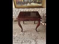 Wonderful antique English table, solid wood carving