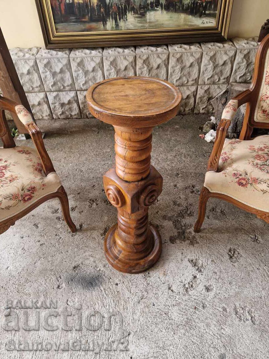 Old unique antique English wooden column Old unique antique English wooden column