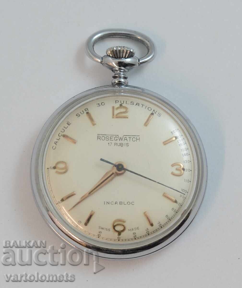 Ceas de buzunar vintage ROSEGWATCH pentru femei - Nu funcționează