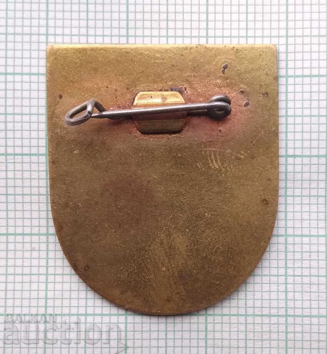 Auction  17291 Badge - 1300 years Bulgaria coat of arms Shumen