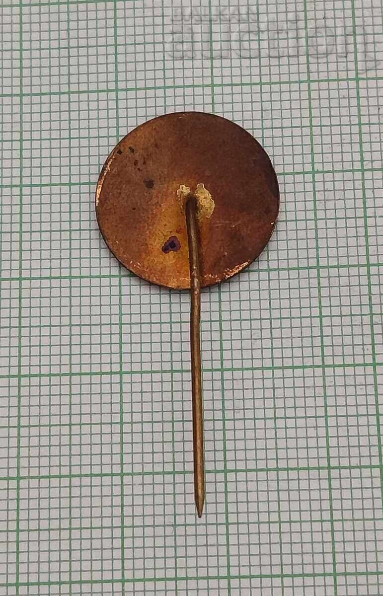 PLOVDIV FAIR LOGO STEFAN KANCHEV ENAMEL BADGE with price 2.00 BGN | € 1.02