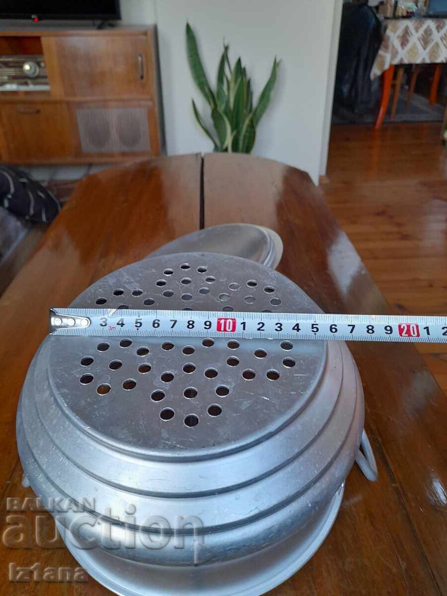 Old aluminum strainer, colander - 6 Old aluminum strainer, colander - 6