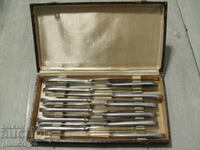 №*7805 old cutlery set - knives - 12 pieces - with box