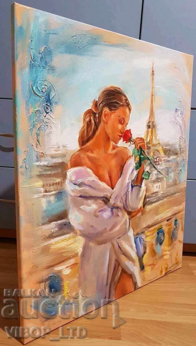 Delivery of Artist! ROMANTIC EVENING/painting 50/60/oil Delivery of Artist! ROMANTIC EVENING/painting 50/60/oil