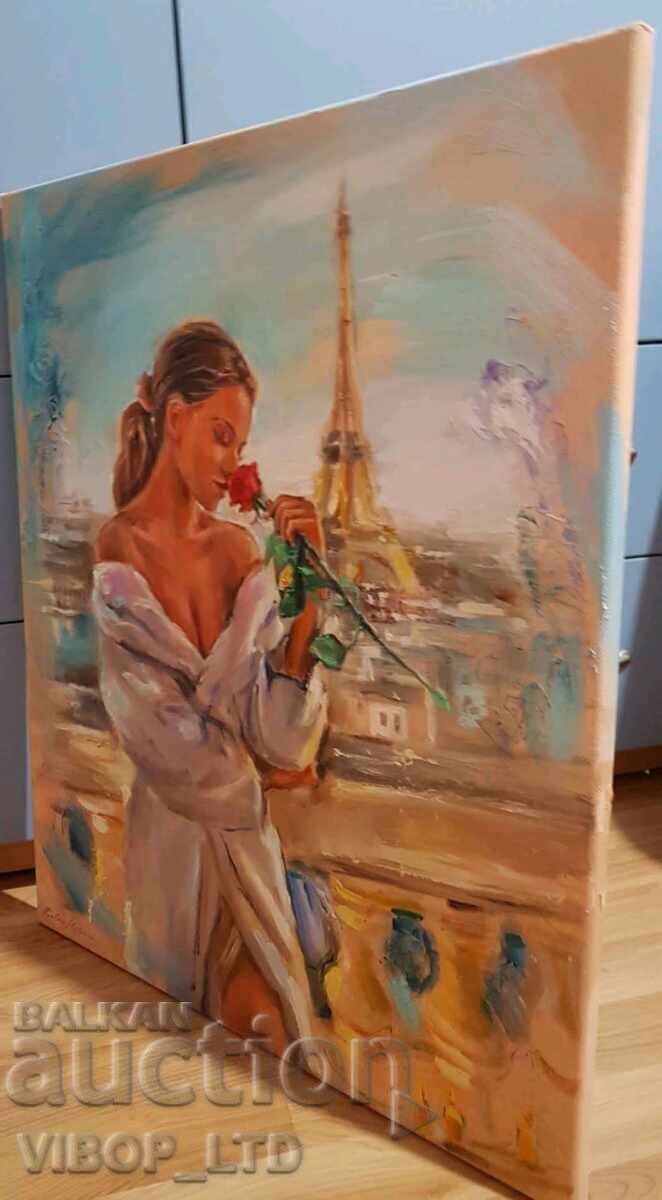 Artist! ROMANTIC EVENING/painting 50/60/oil - 5 Artist! ROMANTIC EVENING/painting 50/60/oil - 5