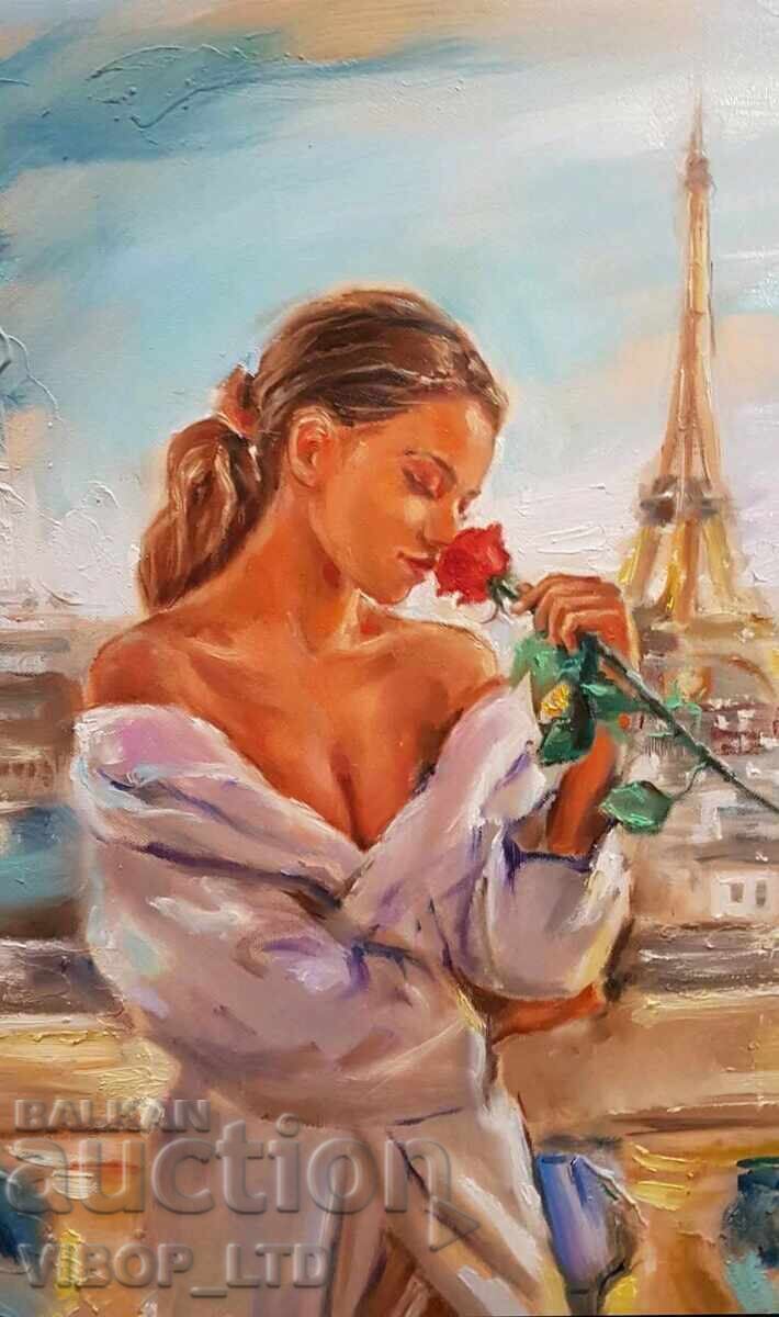 Artist! ROMANTIC EVENING/painting 50/60/oil Artist! ROMANTIC EVENING/painting 50/60/oil