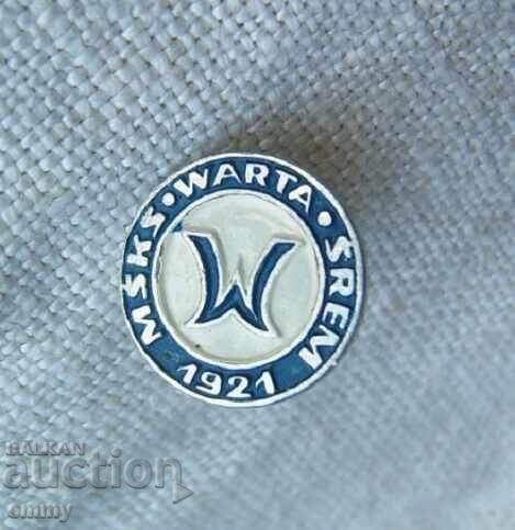 Football badge - SCS Warta Srem / SK Warta, Srem, Poland