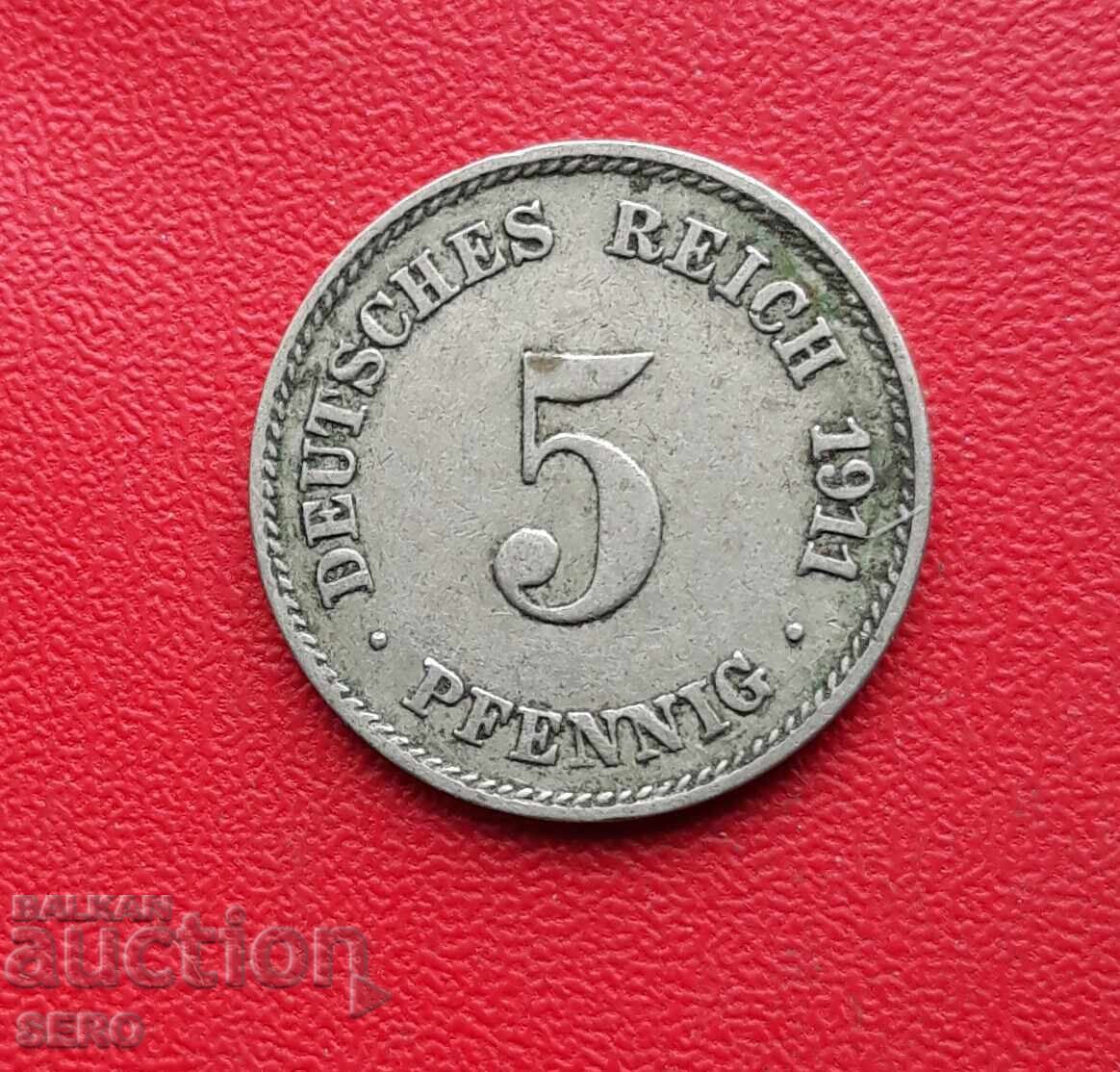 Γερμανία-5 Pfennig 1911 J-Hamburg