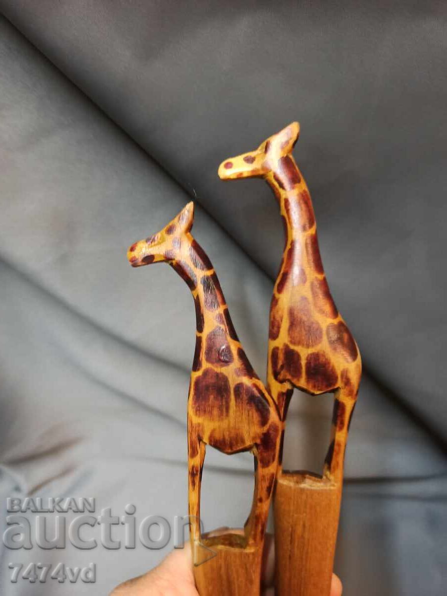 CUTLERY. HANDMADE AFRICA WITH GIRAFFE - 6 CUTLERY. HANDMADE AFRICA WITH GIRAFFE - 6