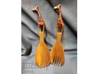 CUTLERY. HANDMADE AFRICA WITH GIRAFFE