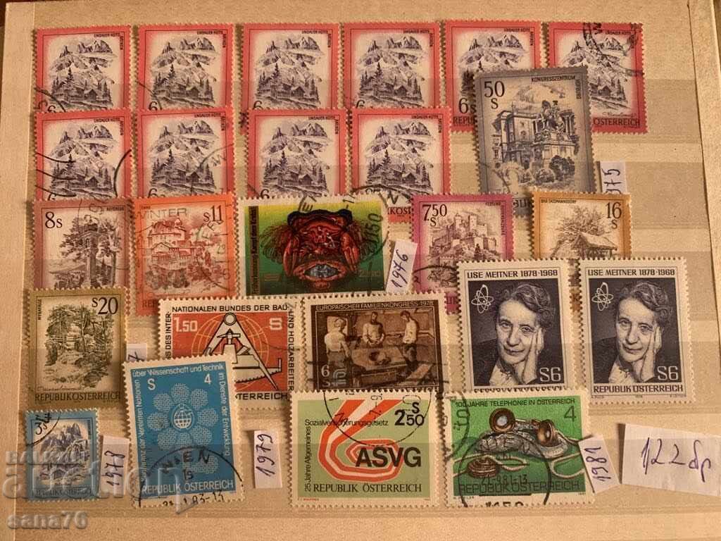 Auction  Lot of old stamps from Austria - From 1948 to 1981 - 122 pieces