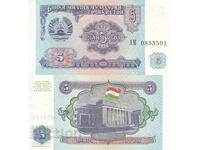 tino37- TAJIKISTAN - 5 RUBLES - 1994 - UNC