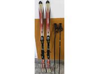 Skis Fischer 160 cm. + Salomon automatic skis + poles