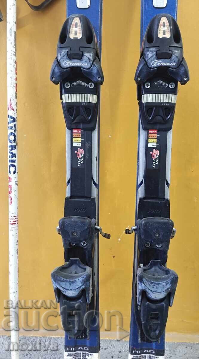 Auction Ski Head 163 cm. + Tyrolia automatic skis + poles Auction Ski Head 163 cm. + Tyrolia automatic skis + poles