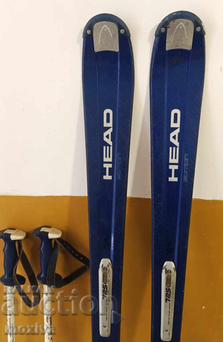 Delivery of Ski Head 163 cm. + Tyrolia automatic skis + poles Delivery of Ski Head 163 cm. + Tyrolia automatic skis + poles