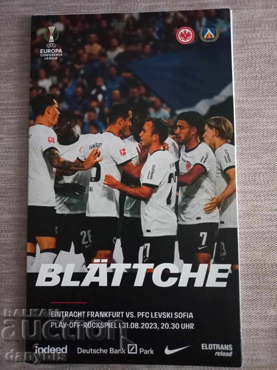 Program de fotbal - Eintracht Frankfurt - Levski 2023