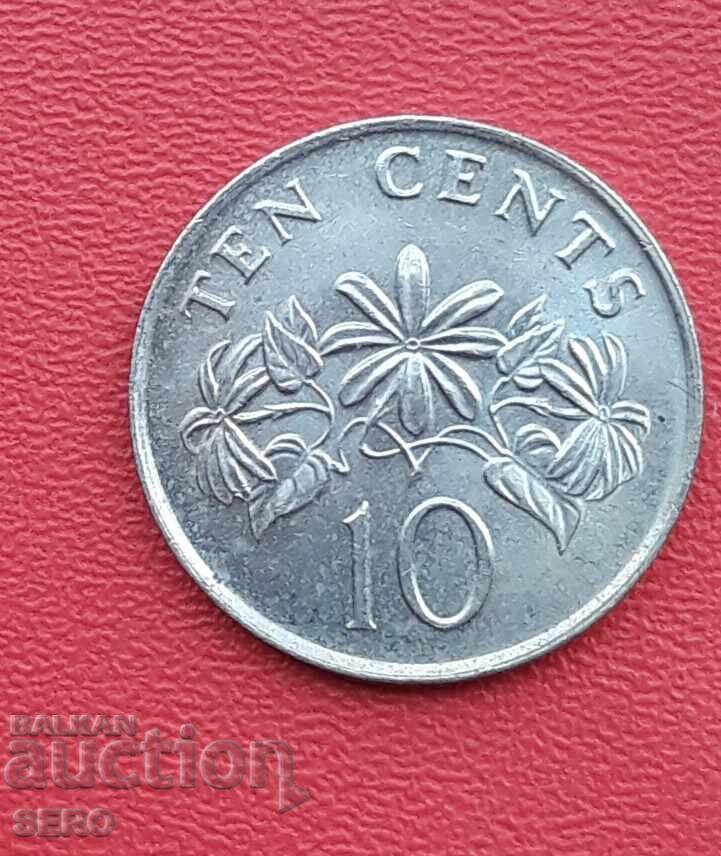 Singapore-10 cenți 1986