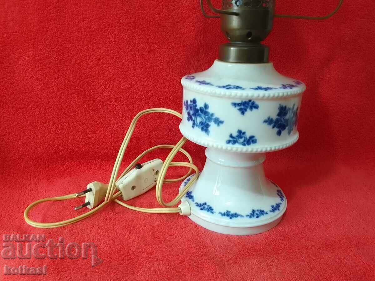 Livrarea Veche lampă din porțelan Wilendorf Cobalt de lucru