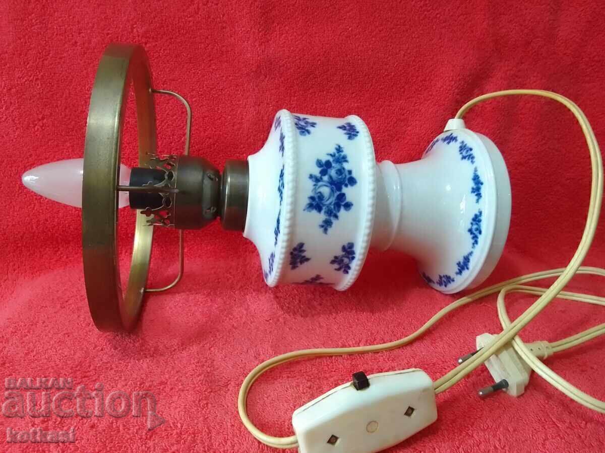 Veche lampă din porțelan Wilendorf Cobalt de lucru - 7 Veche lampă din porțelan Wilendorf Cobalt de lucru - 7