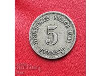 Germania-5 Pfennig 1911 F-Stuttgart