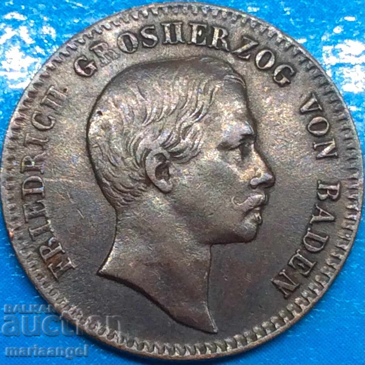 1/2 Kreuzer 1856 Germany Baden Friedrich