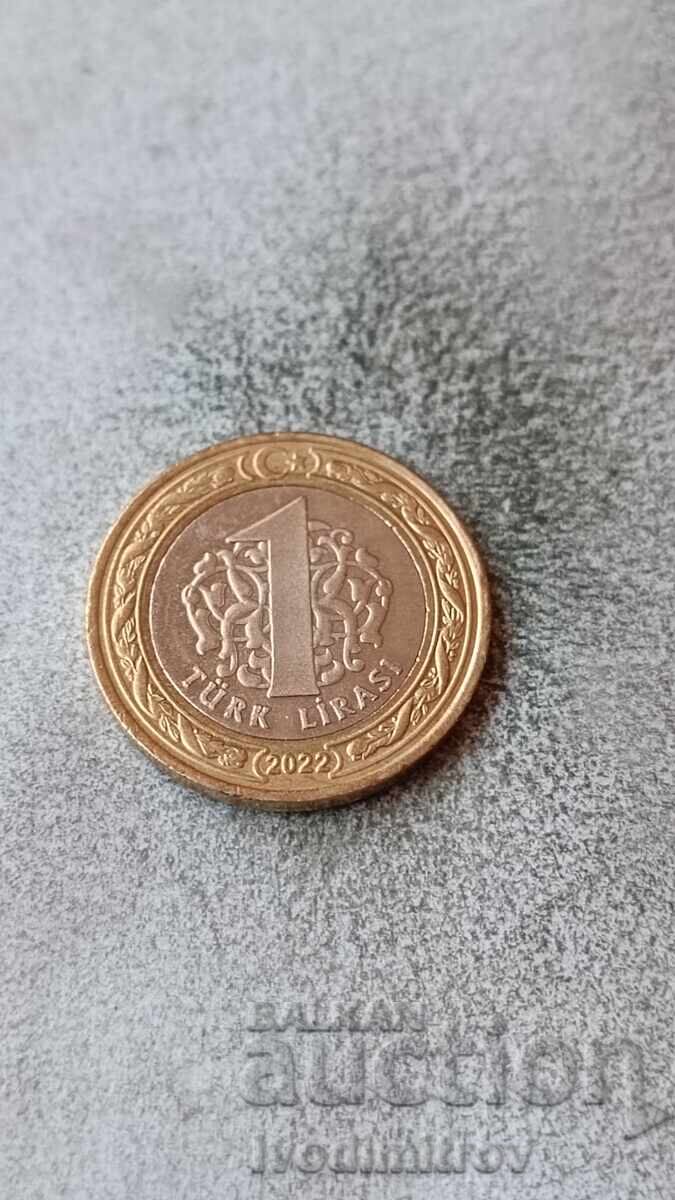 Turkey 1 lira 2022