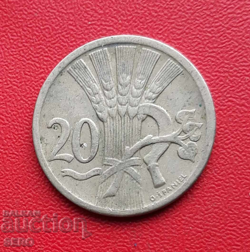 Czechoslovakia-20 Haler 1924