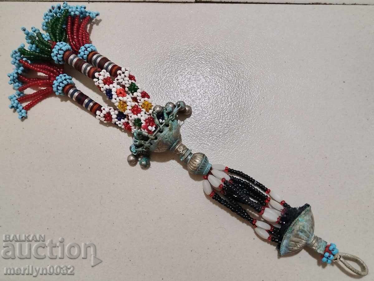 Beaded jewelry pendant from cheese Sachan ornament Sintsi with price 192.90 BGN | € 98.63 Beaded jewelry pendant from cheese Sachan ornament Sintsi with price 192.90 BGN | € 98.63