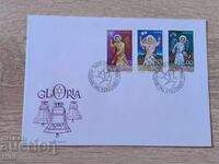 Archangels Michael Gabriel Raphael envelope Liechtenstein 1986 Christmas