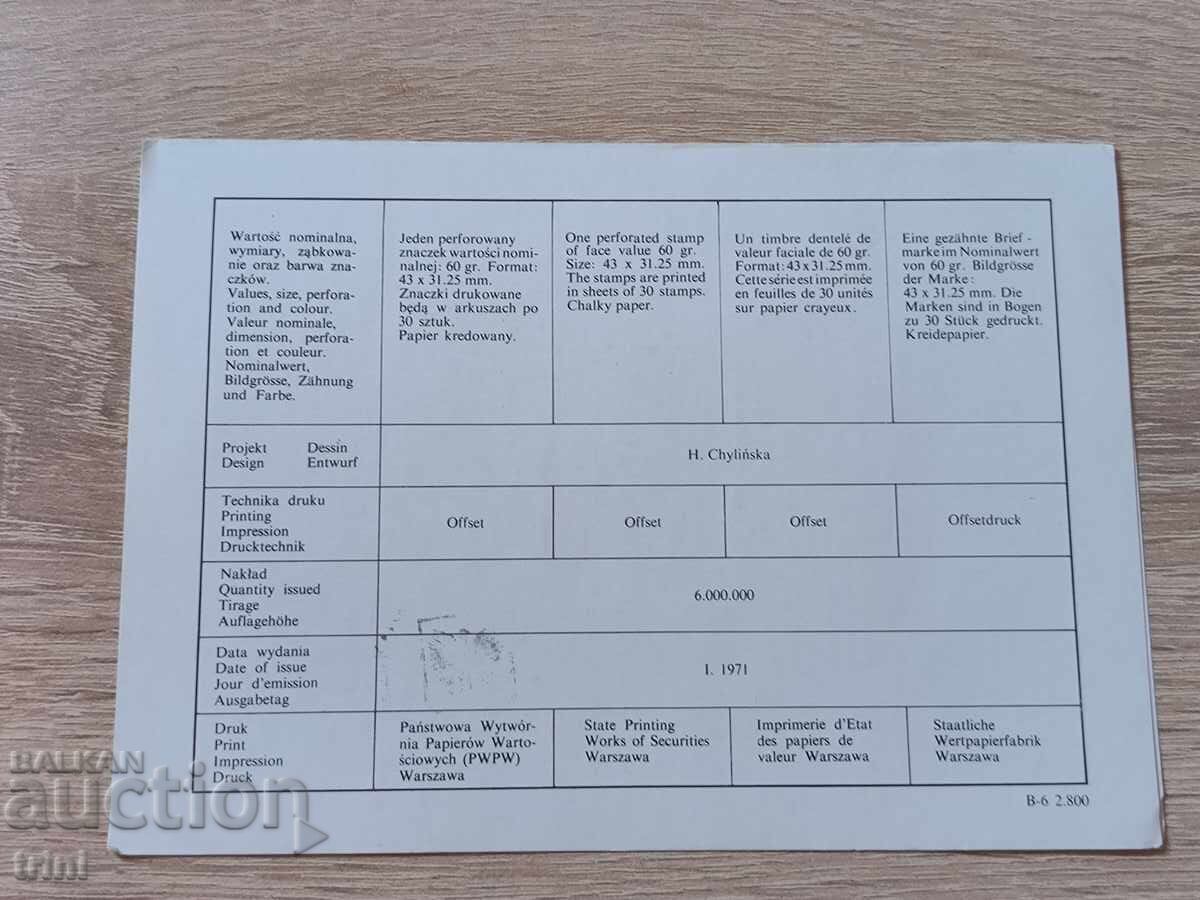 Auction Poland 1971 6th Technical Congress Auction Poland 1971 6th Technical Congress
