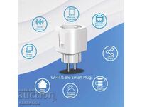 Smart WiFi socket, energy monitoring, voice commands, 16A