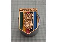 OLYMPICS MOSCOW 1980 THE BEAR MICE USSR BADGE